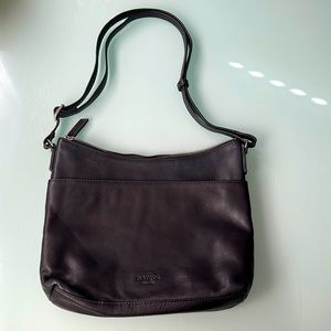 Margot Black Leather Shoulder Bag